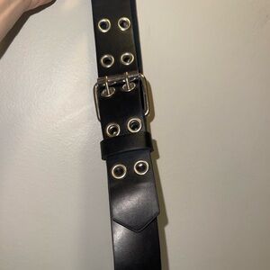 Black Double Grommet Belt